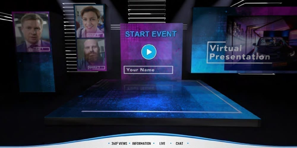 Play pre-recorded presentation during the virtual event