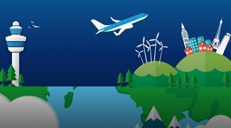 KLM sustainable graphic