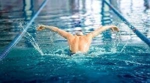 swimmer butterfly stroke