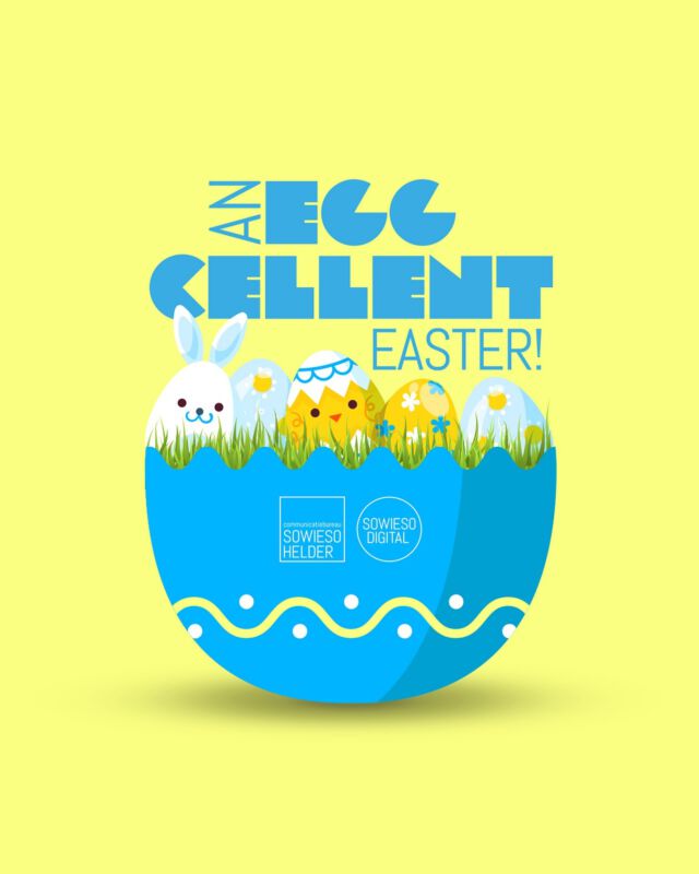 Wij wensen jullie een EGGcellent Easter!

#SowiesoHelder #SowiesoDigital #HappyEaster #AnEggcellentEaster
